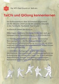 Einladung TaiChi und QiGong